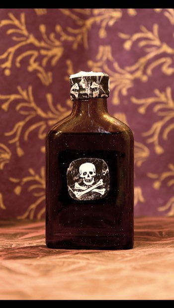 Flasche Poison Tapete mit Ornamenten