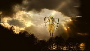 Phantasiewesen mit Hubschrauberflügeln