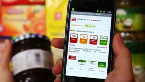 Lebensmittel-Ampel auf Smartphone