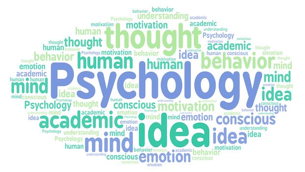 Psychology Woerter gruen blau