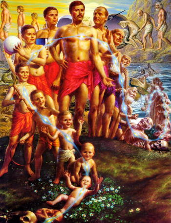 Baby Kind Erwachsener Greis